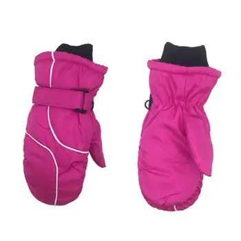 1 пара детских велосипедных перчаток, водонепроницаемых, ветрозащитных, Очаровательных, утолщенных, теплых зимних лыжных перчаток, снежных варежек для улицы