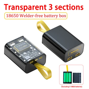 Чехол Для Зарядного устройства 18650 DIY Power Bank Box 10 Вт Быстрая Зарядка (Без батареек)