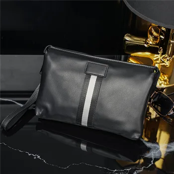 Новая мужская сумка-клатч контрастного цвета Мужская дизайнерская сумка-мессенджер для мобильного телефона Кожаный кошелек для рук Мужская сумка Мужская роскошь