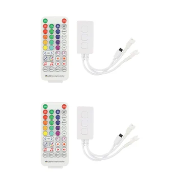 2X SP511E WiFi Музыкальный светодиодный Контроллер для WS2812B WS2811 Адресуемая Пиксельная RGB Полоса С Двойным Выходом Alexa Voice APP Control