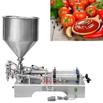 Коммерческая машина для розлива пищевых паст для заправки салатов, машина для упаковки жидкостей двойного назначения