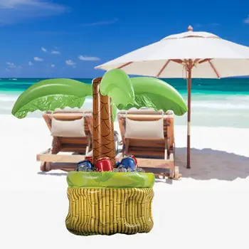 Летний охладитель пивных напитков Надувное пальмовое ведерко со льдом для вечеринок на тему летнего бассейна
