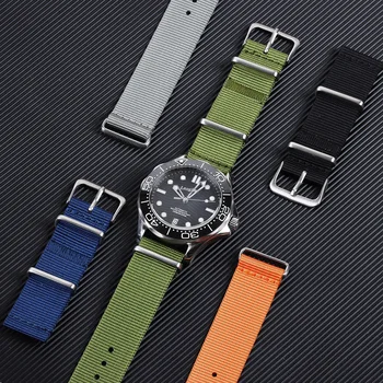 Нейлоновый Ремешок для часов Seiko для Военных Ремешок для часов 20 мм Плетеные Браслеты Мужские Спортивные для Huawei Watch GT2/Gt3 42 мм Ремень для Omega