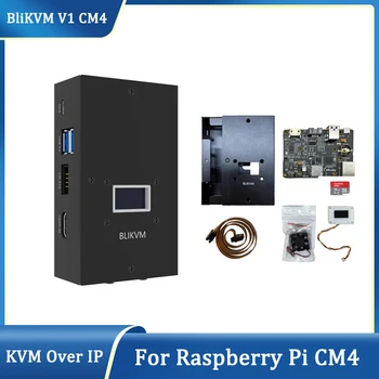 BliKVM V1 CM4 KVM по IP для Raspberry Pi CM4, совместимый с HDMI, CSI OLED-дисплей 1920х1080 при 60 Гц, PiKVM KVM с открытым исходным кодом