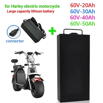 Литиевая батарея электромобиля Harley, водонепроницаемая батарея 18650, 60V 60Ah для двухколесного складного электрического скутера Citycoco