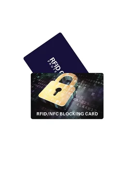 RFID Блокирующая Карта Защита Бесконтактных Карт NFC Для Мужчин или Женщин Держатель Кредитной Карты Предотвращение Кражи Личных Данных Блокировка Ключевой Метки