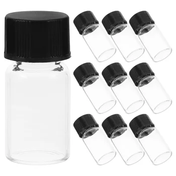 Бутылки для образцов флаконов 10 Шт, Небольшие Флаконы из Герметичного Пластикового Стекла для Прозрачной Жидкости