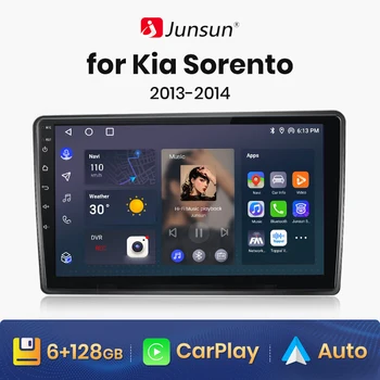 Junsun V1 AI Voice Wireless CarPlay Android Auto Radio для Kia Sorento 2013 2014 4G Автомобильный мультимедийный GPS 2din
