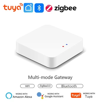 Беспроводной мультимодельный мост Tuya Hub Smart Gateway WiFi Bluetooth ZigBee Gateway Smart Life APP Control Работает с Alexa Google