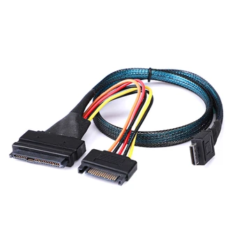 Высокоскоростной PCIE Mini SAS Oculink 4I 4.0 от SFF-8611 до 8639 U.2 Кабель-адаптер от SFF8611 до SFF8639 Кабель для жесткого диска
