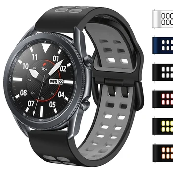 20 мм 22 мм Силиконовый ремешок для Huawei watch 3 4 GT2/3 pro 46 мм Samsung Galaxy 3 4 5 сменный ремешок для спортивных часов Amazfit GTR