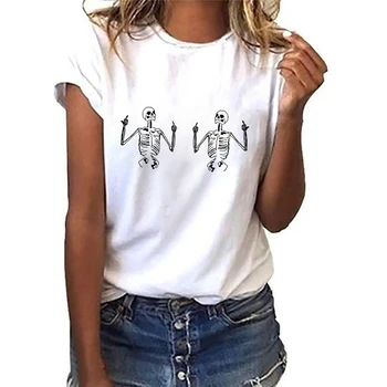 Летняя футболка женская мода Графический принт Женские футболки harajuku Повседневная белая футболка с коротким рукавом femme XXXL 2021