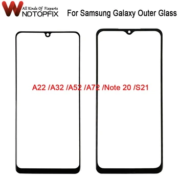 Высококачественная Сенсорная Панель Для Samsung Galaxy A22 A32 A52 A72 Note20 S21, Запасные Части для Передней Стеклянной Экранной панели