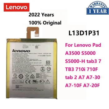 100% Оригинальный Аккумулятор L13D1P31 для Lenovo Pad A3500 S5000 S5000-H tab3 7 TB3 710i 710F tab 2 A7 A7-30 A7-10F A7-20F Аккумуляторы