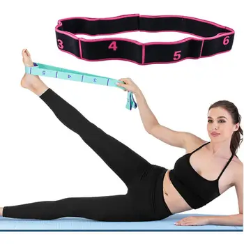 Бандаж для упражнений, растягивающий ремень для йоги, Износостойкий дизайн с несколькими петлями, Физиотерапевтический ремень для растяжки, тренажеры для ног