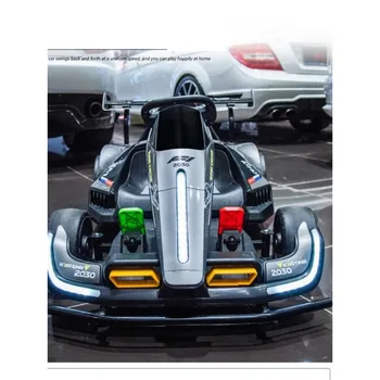 Детский Электромобиль Go Kart для детей И взрослых, Автомобиль для Родителей и детей, Четырехколесная Детская Коляска с Дистанционным Управлением