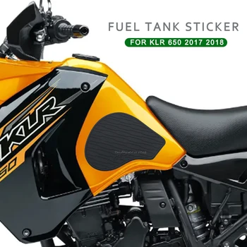 Для Kawasaki KLR 650 KLR650 2017 2018-Аксессуары для мотоциклов Нескользящие боковые наклейки на топливный бак, накладка, резиновая наклейка