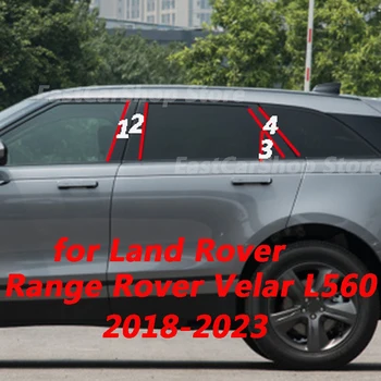 Для Land Rover Range Rover Velar L560 2018-2023 Автомобильная Стойка B C Средняя Центральная Колонна PC Оконная Полоса Наклейка Крышка Аксессуары