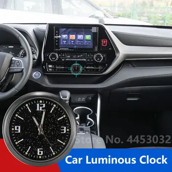Для Toyota YARiS Reiz Corolla Prius Highlander, светящиеся мини-часы, кварцевые Универсальные автомобильные часы, Электронные Украшения, аксессуары