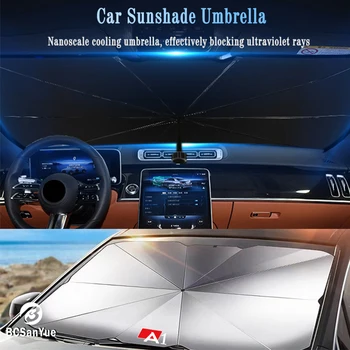 Солнцезащитный Козырек На Лобовое Стекло Автомобиля Складной Зонт для Audi A1 Auto Теплоизоляция Переднего Стекла Охлаждающий Зонтик Аксессуары Для Защиты
