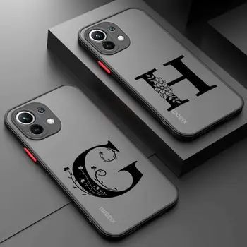 Буквы-G ~ L Матовый Чехол для телефона POCO X3 X4 NFC X5 Pro для Xiaomi 12 11T 13 11T 10T 9T Жесткий Защитный чехол для ПК Coupe