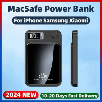 2024 Новый Магнитный Беспроводной Банк Питания 10000 мАч Для iPhone 12 13 14 15 Pro Max Mini Powerbank 22,5 Вт Быстрое Зарядное Устройство Внешний Аккумулятор