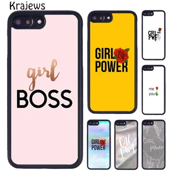 Чехол для мобильного Телефона Krajews Girls power Для iPhone SE2020 15 14 X XR XS 11 12 mini 13 Pro MAX 6 7 8 Plus cover shell coque