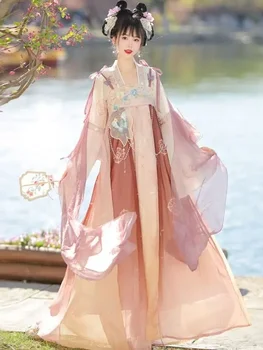 2023 Костюм Ханьфу, женское платье феи Чанъэ, одежда династии Тан, костюм для ролевых игр в китайском стиле, карнавальные костюмы на Хэллоуин.