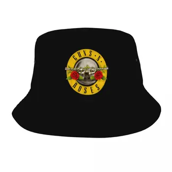 Guns N Roses Bullet Logo Bucket Hats Призвание Головные Уборы Для Отдыха Heavy Metal Рыболовная Шляпа для Занятий Спортом на открытом воздухе Женская Панама