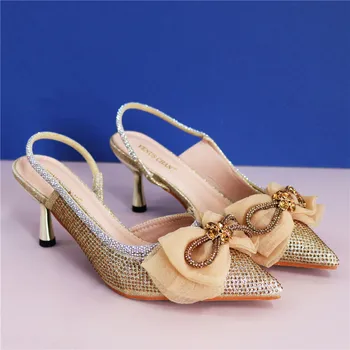 Роскошные сандалии женщин леопардовые туфли с металлической пряжкой украшения свадебные туфли для невесты африканских женщин элегантный партия насосов