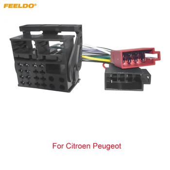 Автомобильный радиоприемник для преобразования аудио-стерео штекера и провода-адаптера для Citroen Peugeot в жгут проводов ISO CD-радиоприемника, оригинальный кабель для головных устройств