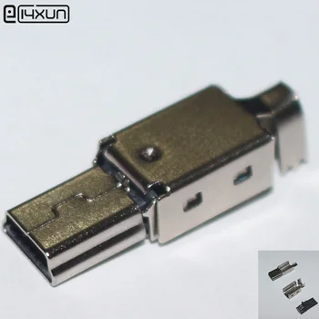 5 комплектов мини USB 5PIN Сварочных штекерных разъемов T типа Зарядное Устройство 5P USB Разъем для зарядки 3 в 1 Металлическая вилка