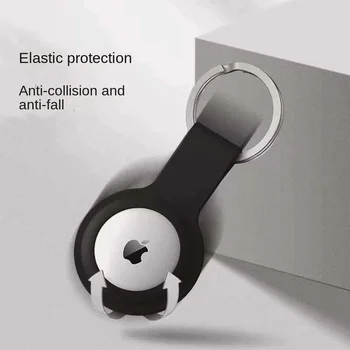 Оригинальный жидкий силиконовый защитный чехол для AirTag Case, защитный бампер для Apple AirTags, брелок-трекер, пряжка Llavero