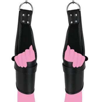 Подвесные наручники, Регулируемые игры для взрослых, Кожаные манжеты для подвешивания лодыжек и запястий, Удерживающий ремень для секс-бондажа, секс-игрушки для женщин