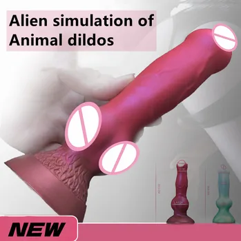 Новый инопланетный симулятор животного, огромный фаллоимитатор, женский мастурбатор, индивидуальный массаж, мужской и женский флирт, стимуляция, эротические игрушки для взрослых