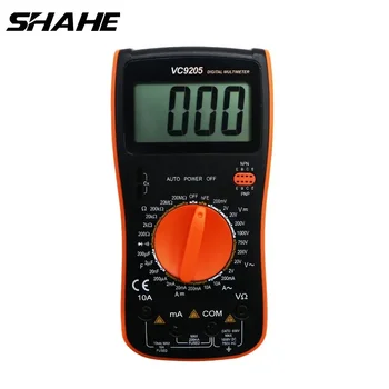 Shahe VC9205 Измеритель Напряжения Переменного/Постоянного тока ЖК-Цифровой Мультиметр Частоты Диодов Высокобезопасный Мультиметр Ручной Измеритель Емкости