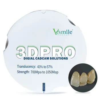 Производство зубных циркониевых блоков 95 мм Vsmile Для CAD / CAM Имплантации Зубов В Циркониевые блоки 3Dpro