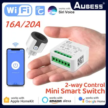 20A Smart WiFi Switch 2-полосный Переключатель Управления Для Apple Homekit Mini Breaker Siri Голосовое Управление Работает Через Alexa CozyLife Google Home