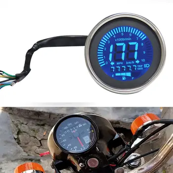 Универсальный цифровой спидометр мотоцикла, ретро ЖК-одометр, индикатор тахометра Cafe Racer, измеритель скорости скутера ATV.