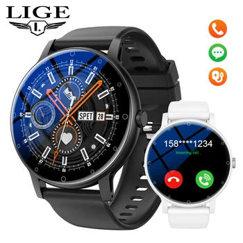 LIGE Новые Смарт-часы с Полным Сенсорным экраном Для Мужчин 2023 Smartwatch Bluetooth Беспроводной Вызов Мужские Часы Спортивный Трек Smartwatch Мужские