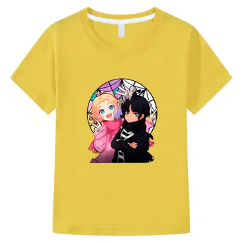 Детская футболка из 100% хлопка, Летняя одежда для мальчиков с коротким рукавом, одежда для девочек, одежда y2k для мальчиков и девочек, Милые футболки с героями мультфильмов