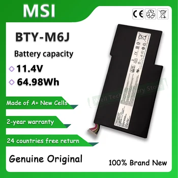 Оригинальный Новый Аккумулятор для ноутбука 11,4 V 64,98Wh BTY-M6J для MSI GS63VR GS73VR MS-16K2 MS-17B1