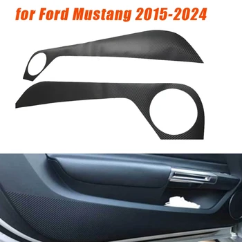 2 ШТ Дверная Панель Противоударная Накладка Наклейки Отделка Защитная Пленка Наклейка Крышка Автомобильные Принадлежности Для Ford Mustang 2015-2024