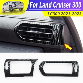 Для Toyota Land Cruiser 300 2021-2023, украшение левого и правого вентиляционных отверстий, Защитная наклейка, Аксессуары для интерьера LC300, Тюнинг