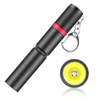 Портативная ручка-брелок Мини-фонарик Карманный светодиодный зажим для ручки светодиодный фонарик ручной фонарь Использование батарейки типа ААА