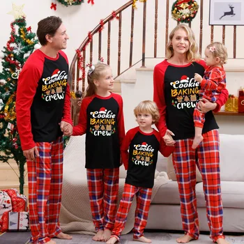 Рождественский семейный комплект рождественских пижам 2023, детская зимняя пижама, домашняя одежда, пижамы для детей, Рождественская домашняя одежда