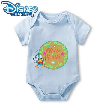 Детская одежда, боди для новорожденных, комбинезон для мальчиков и девочек, ползунки с короткими рукавами с Микки Маусом от Disney от 0 до 12 месяцев