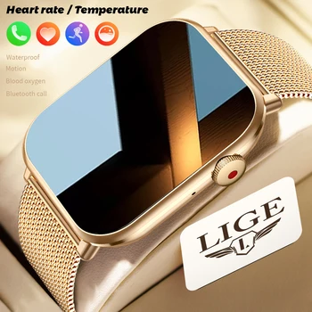 LIGE 2024 Смарт-часы Женские Bluetooth Call Smartwatch для iOS, Android Женские Наручные Часы Мониторинг Женского Физиологического Цикла