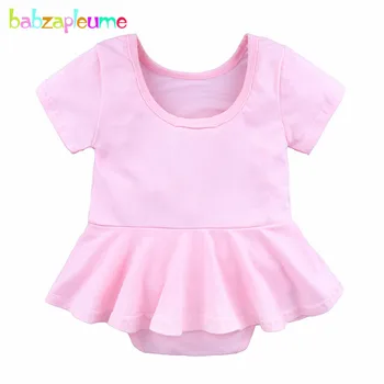 babzapleume/ Летняя одежда 2020, модные наряды, комбинезон для девочек, хлопковое однотонное боди с коротким рукавом, одежда для новорожденных BC1689