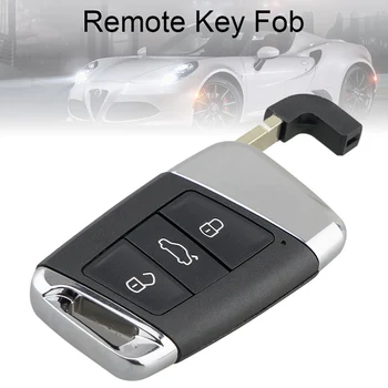 Чехол для Смарт-ключей автомобиля с 3 кнопками + Вставное лезвие, Подходящее для Volkswagen